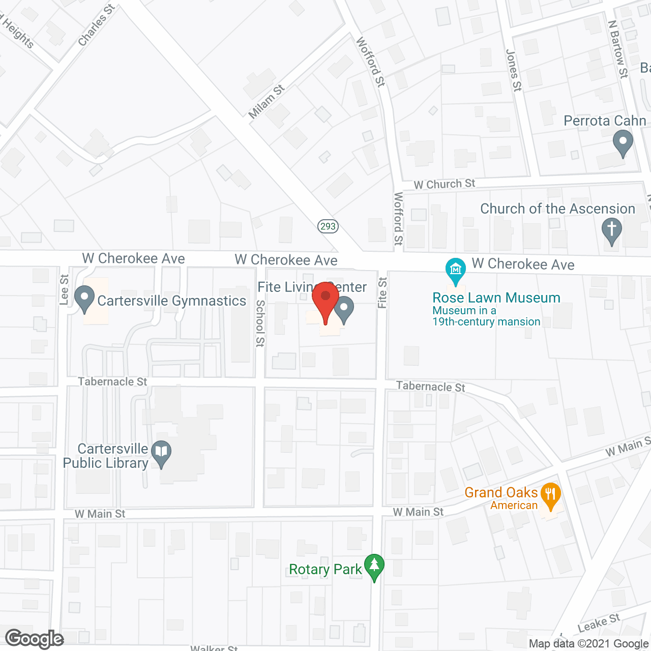 Map of the neighborhood around Fite Living Centre
