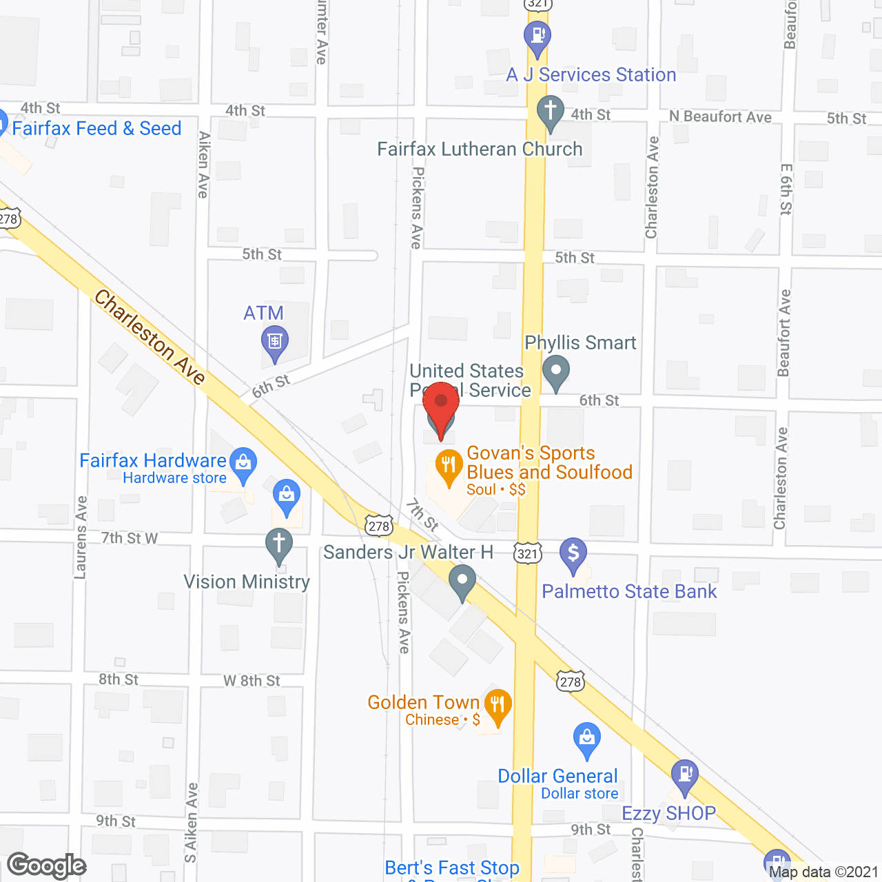 Map of the neighborhood around John E Harter Nursing Ctr