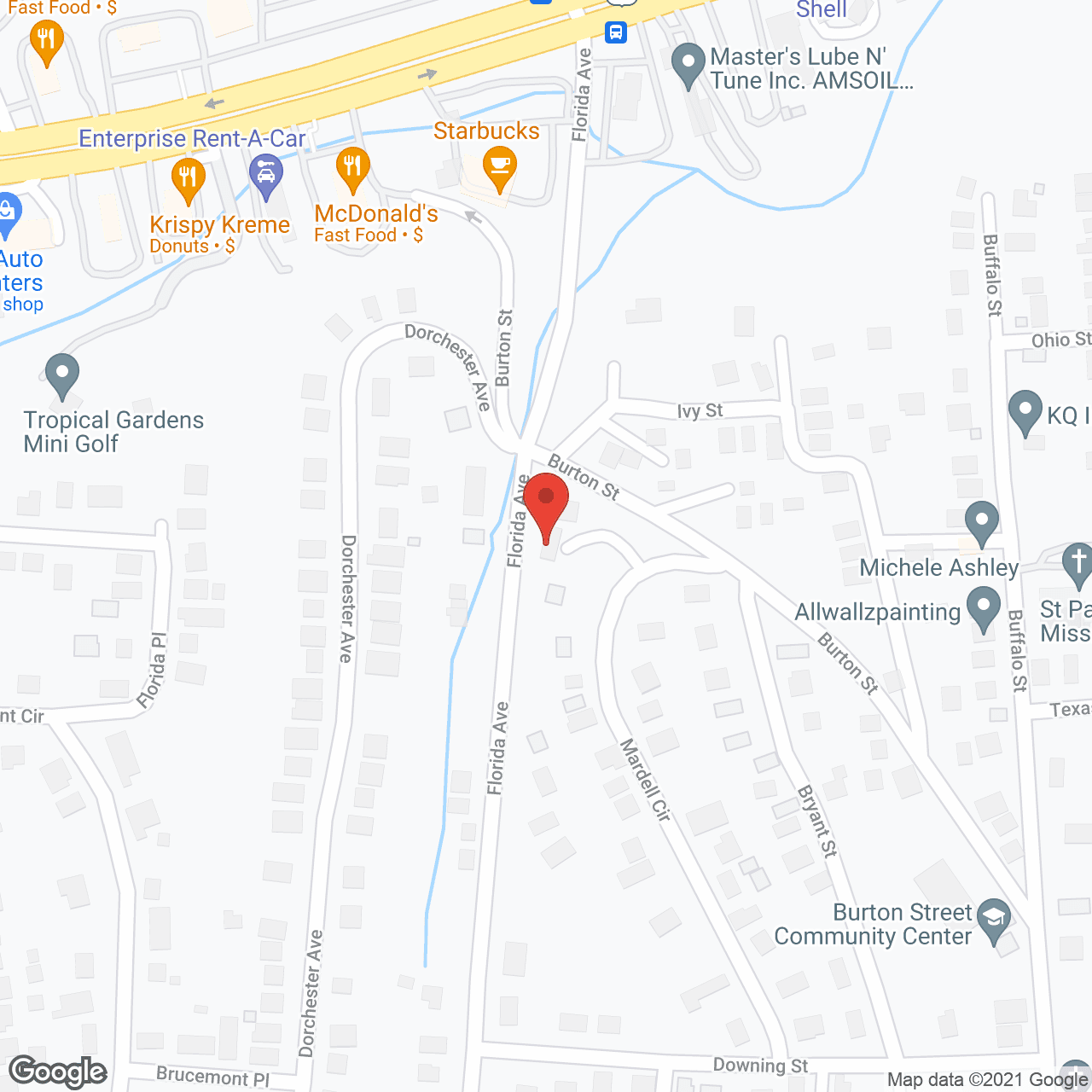Map of the neighborhood around Liberty Oaks Family Care