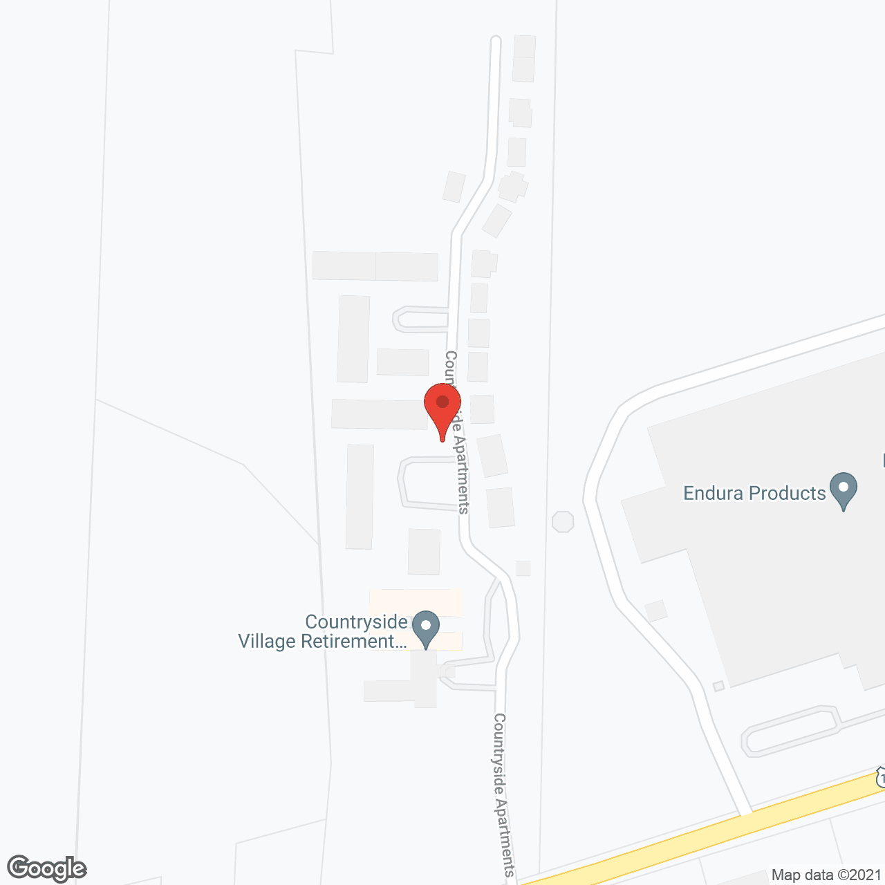 Map of the neighborhood around Countryside Village Retirement Community