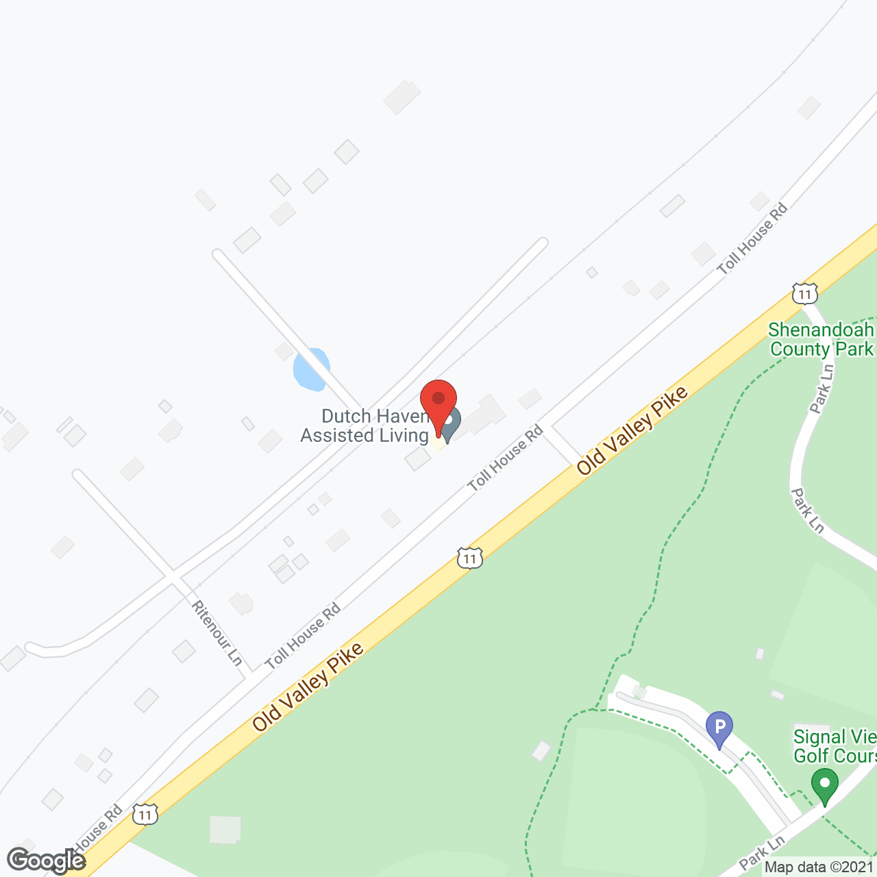 Map of the neighborhood around Dutch Haven Adult Home