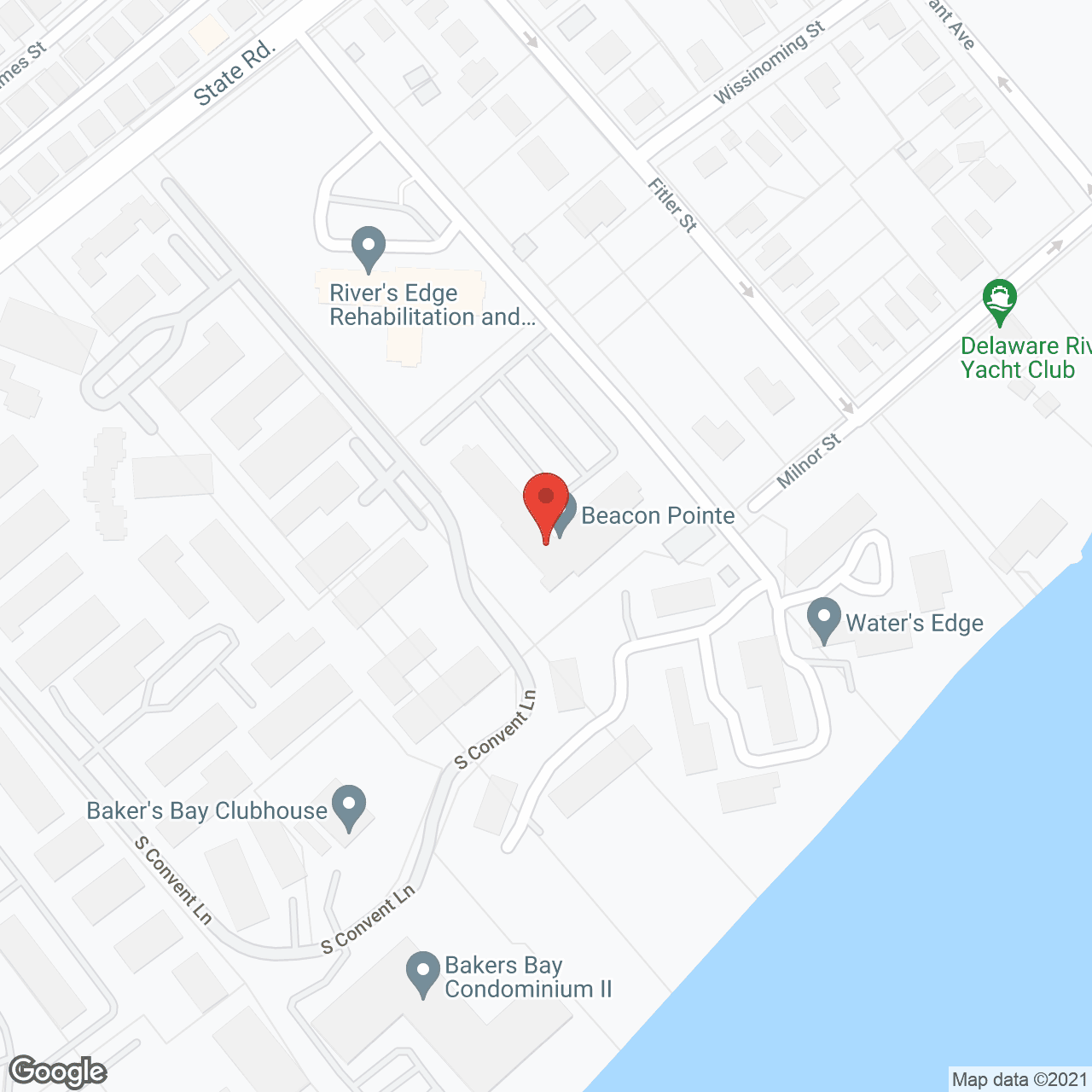 Map of the neighborhood around Harbor View Towers