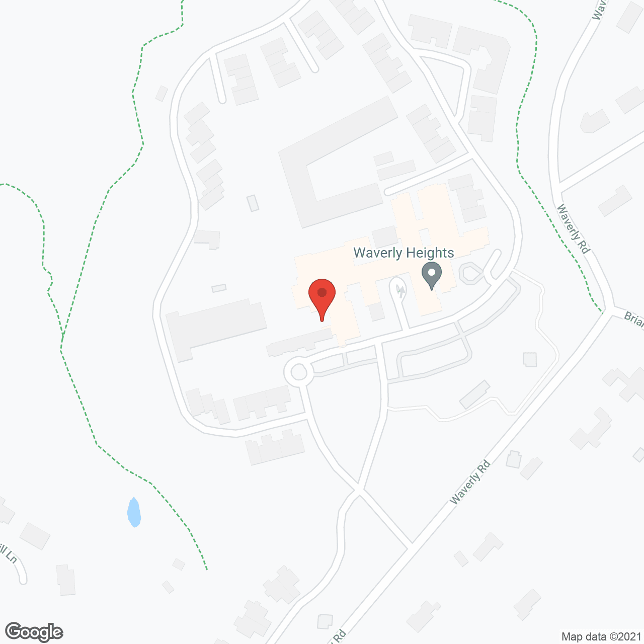 Map of the neighborhood around Waverly Heights