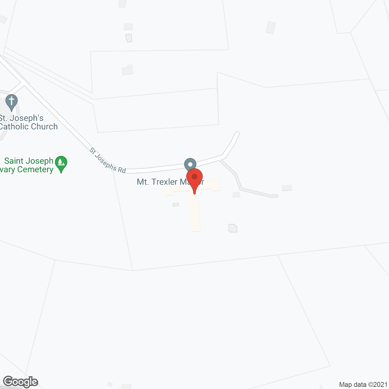 Map of the neighborhood around Mount Trexler Manor