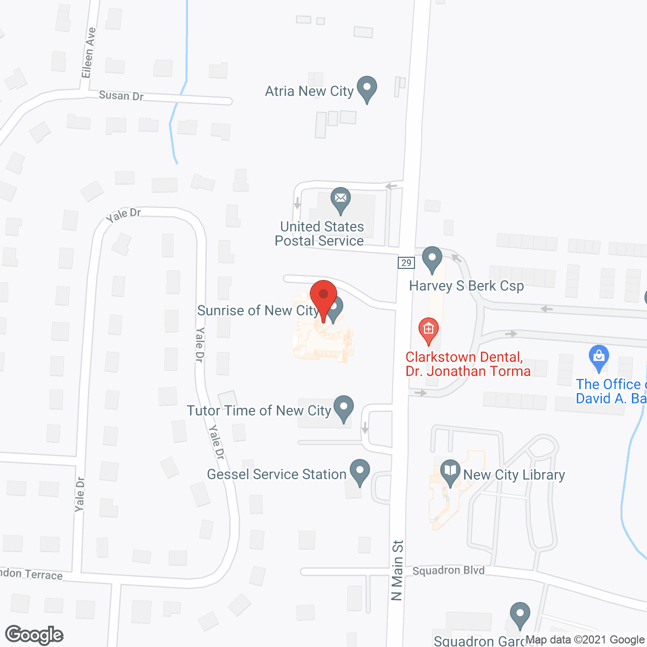 Map of the neighborhood around Sunrise of New City