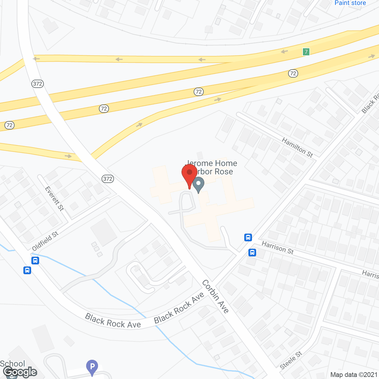 Map of the neighborhood around Jerome Home