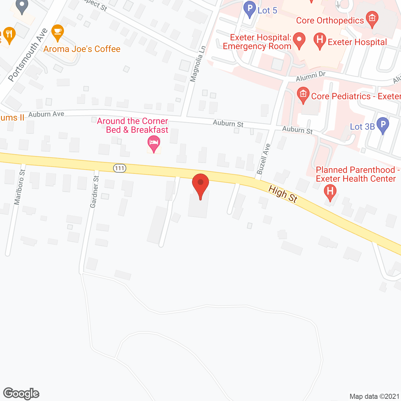 Map of the neighborhood around Eventide Home