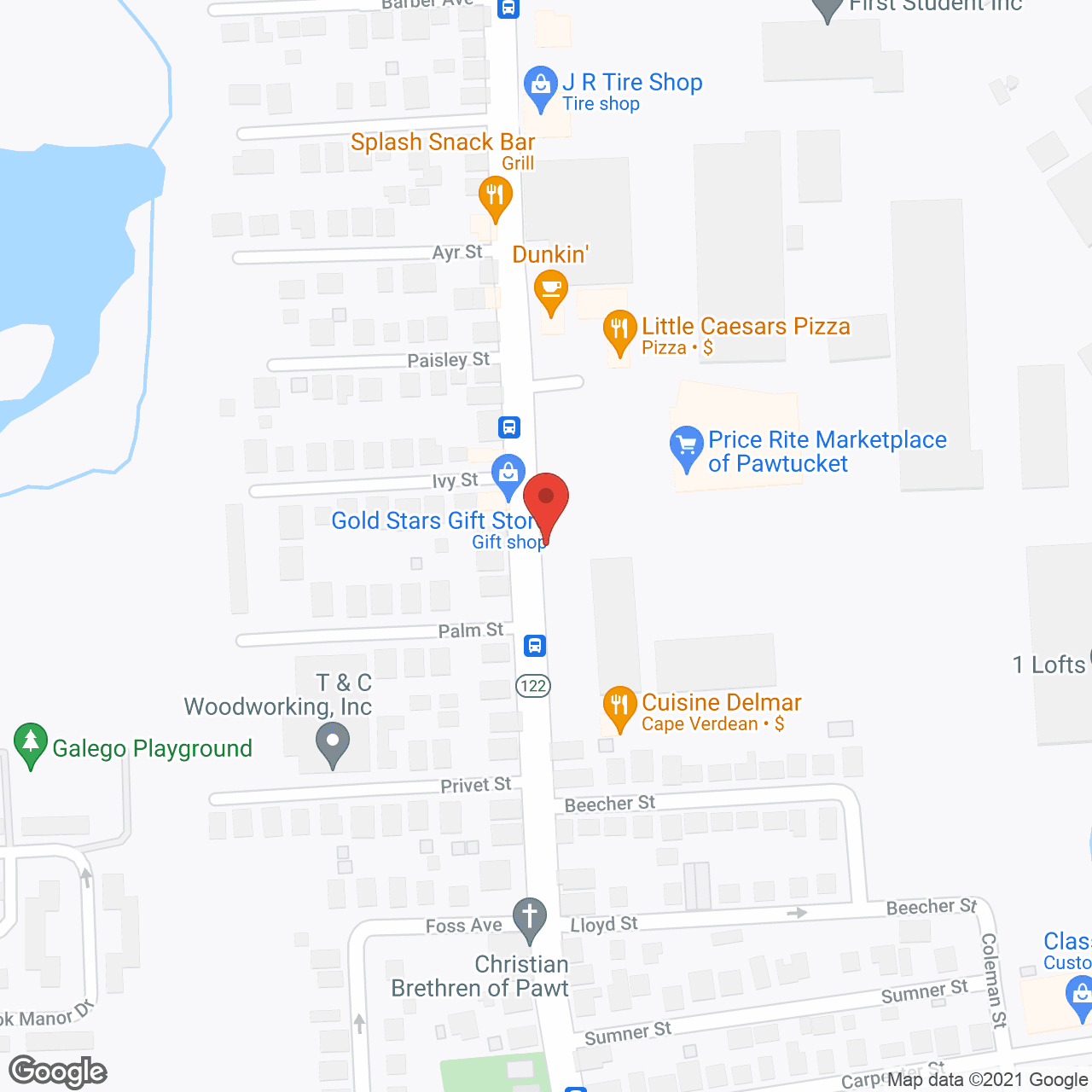 Map of the neighborhood around Coates Manor