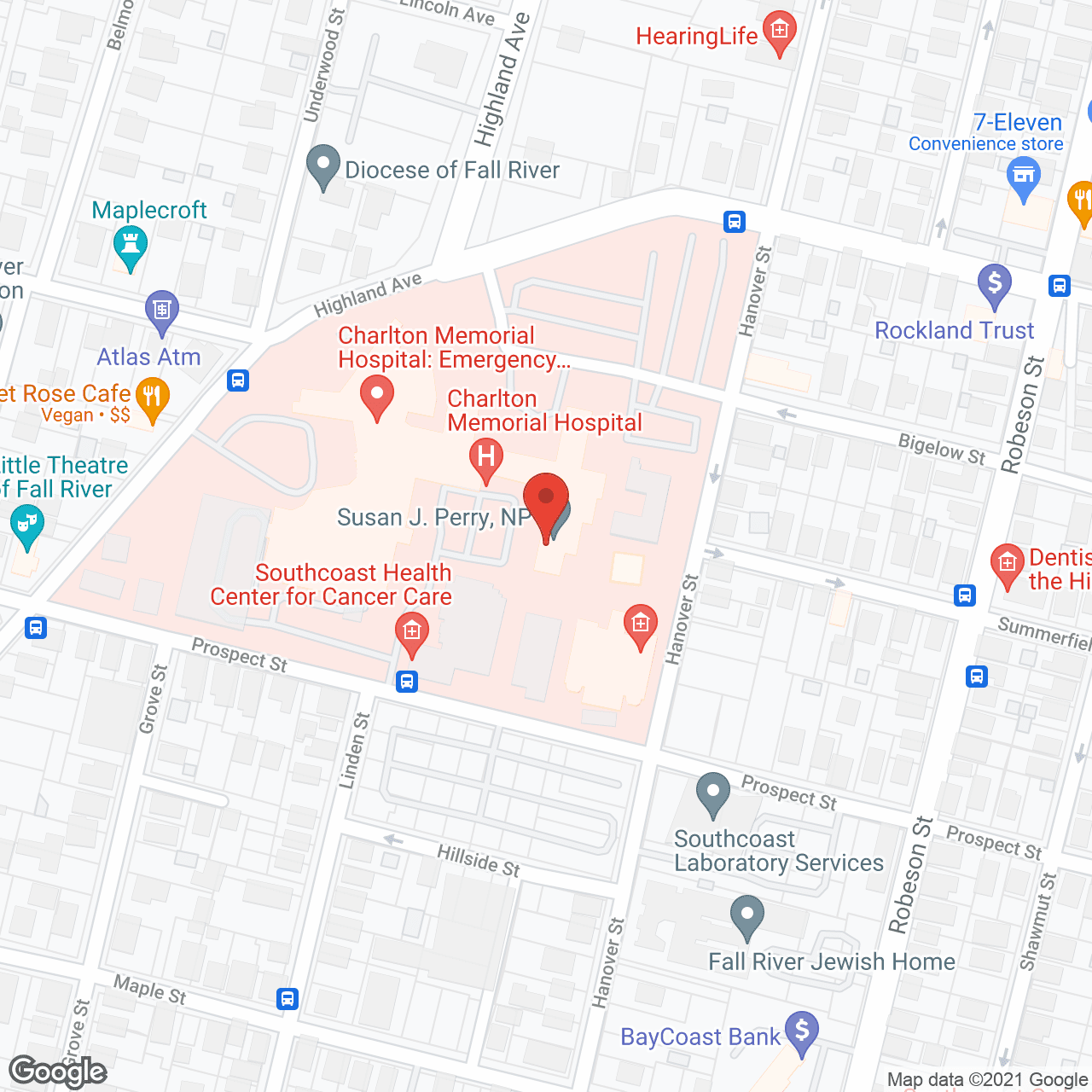 Map of the neighborhood around Transitional Care Unit