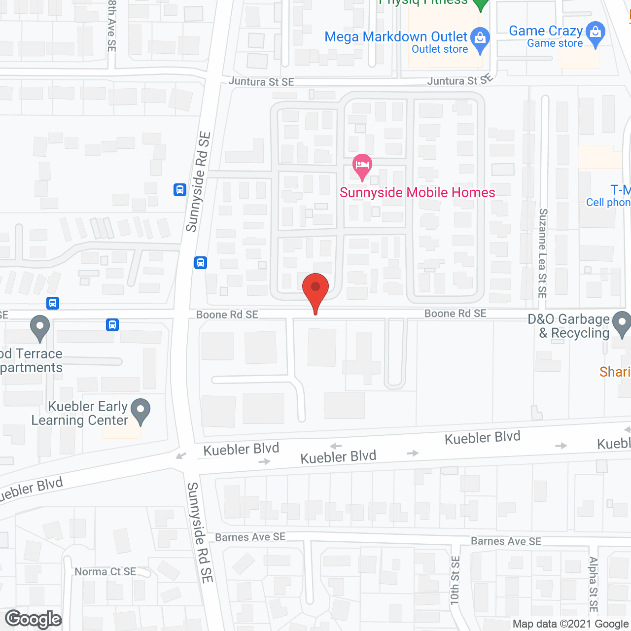 Map of the neighborhood around Faye Wright Senior Living