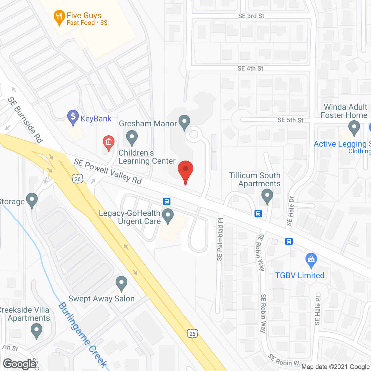 Map of the neighborhood around Holiday Gresham Manor
