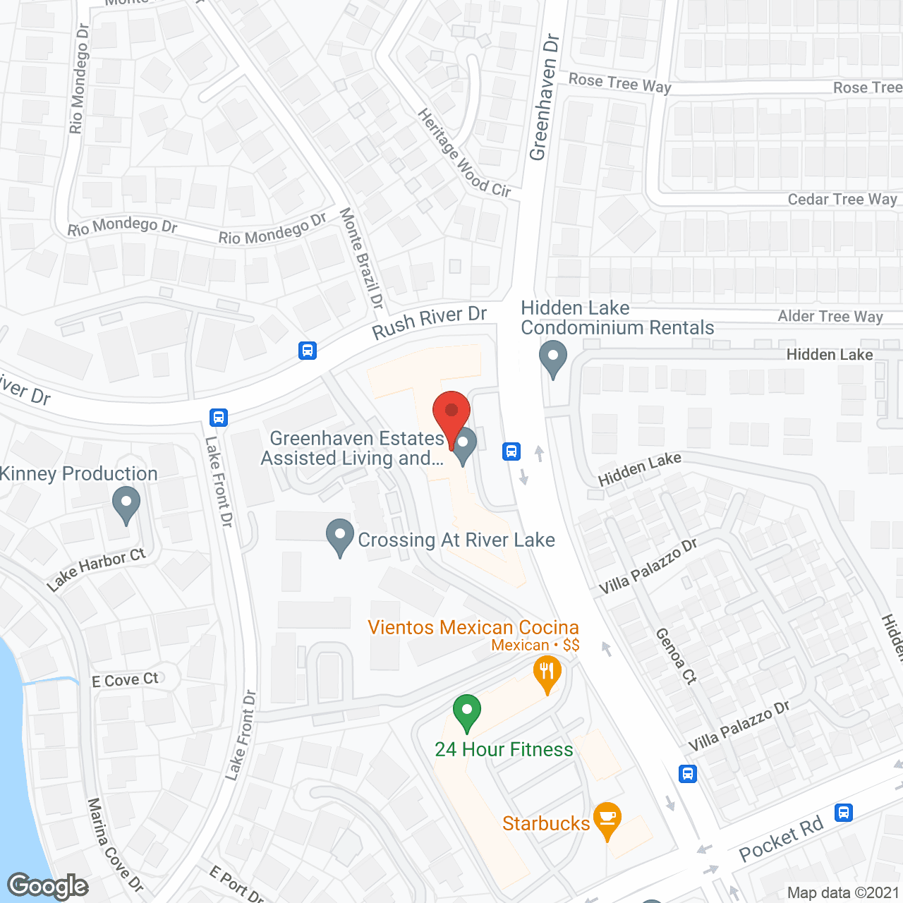 Map of the neighborhood around Spanish Vines