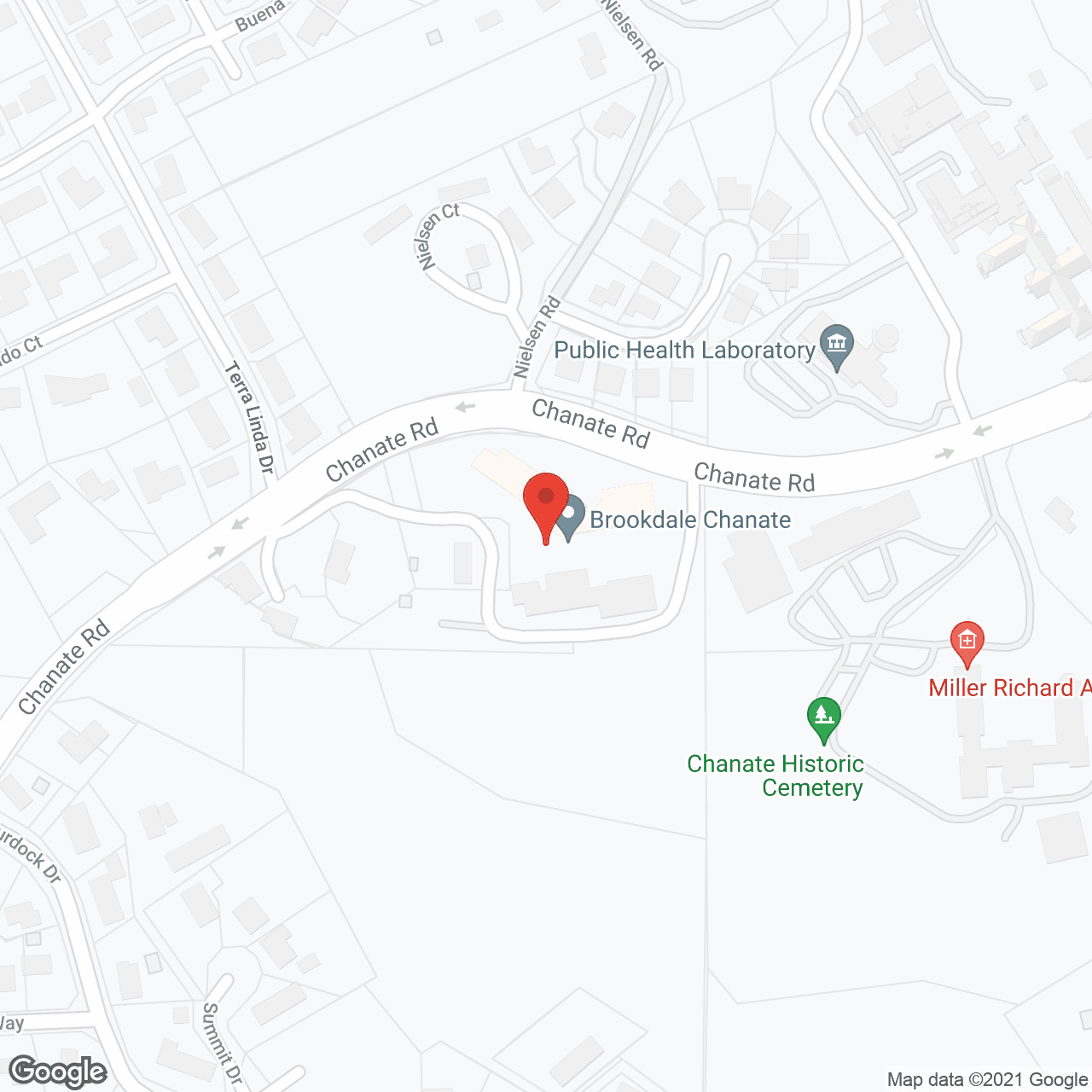 Map of the neighborhood around Brookdale Chanate