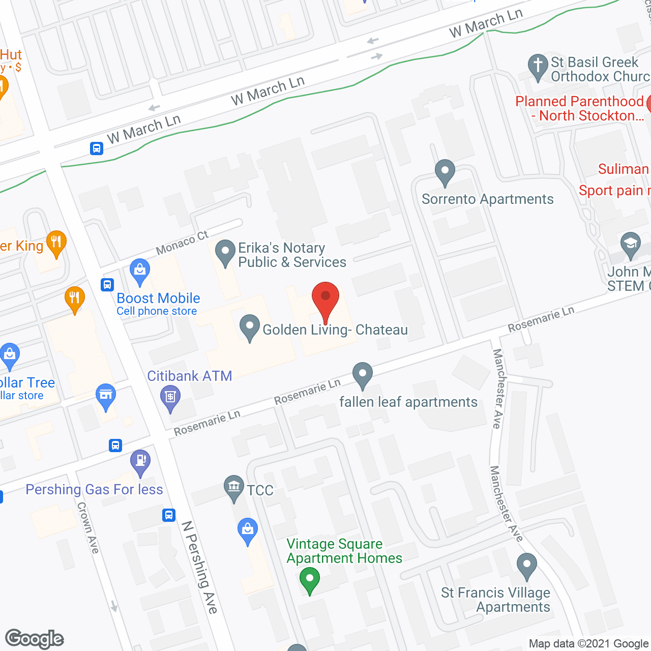 Map of the neighborhood around Rose Place Memory Care