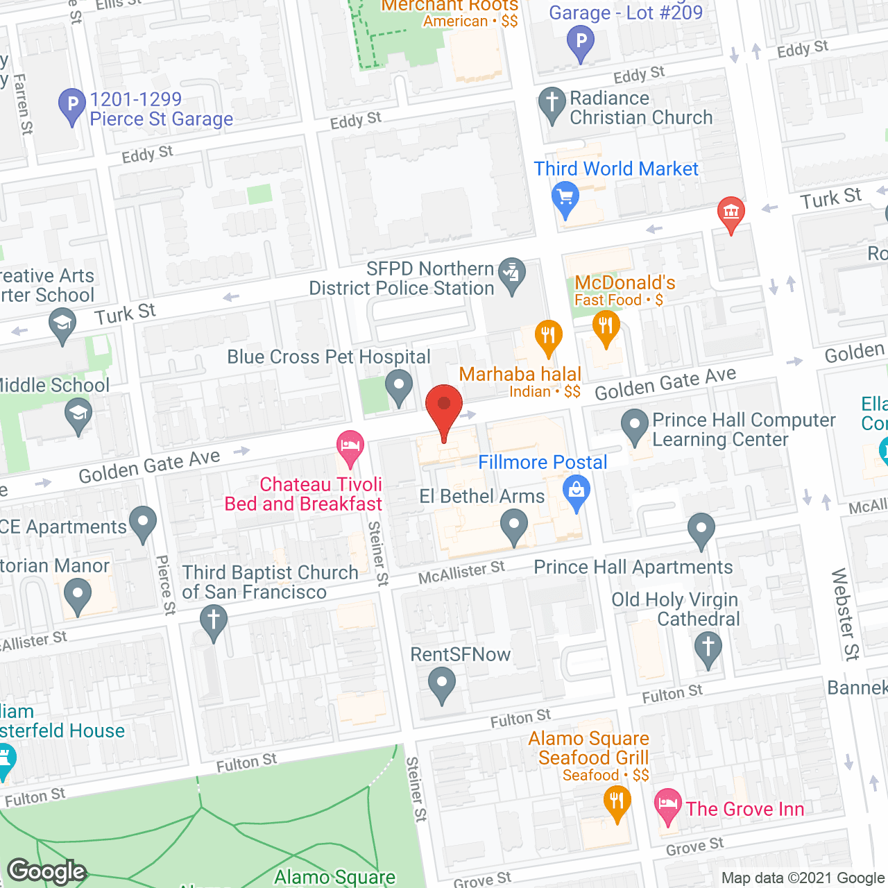 Map of the neighborhood around El Bethel Arms Apartments