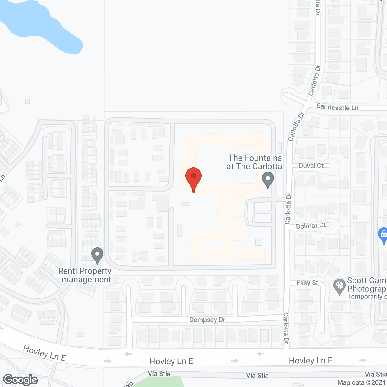 Map of the neighborhood around The Carlotta