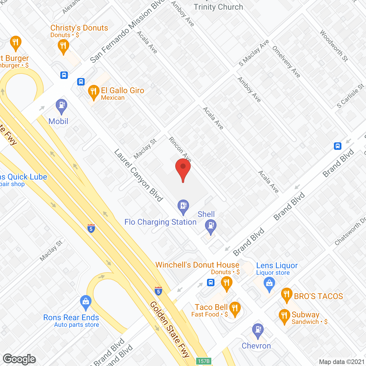 Map of the neighborhood around Mother Gertrude Balcazar Home