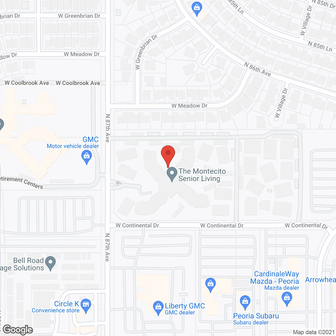 Map of the neighborhood around The Montecito by Cogir