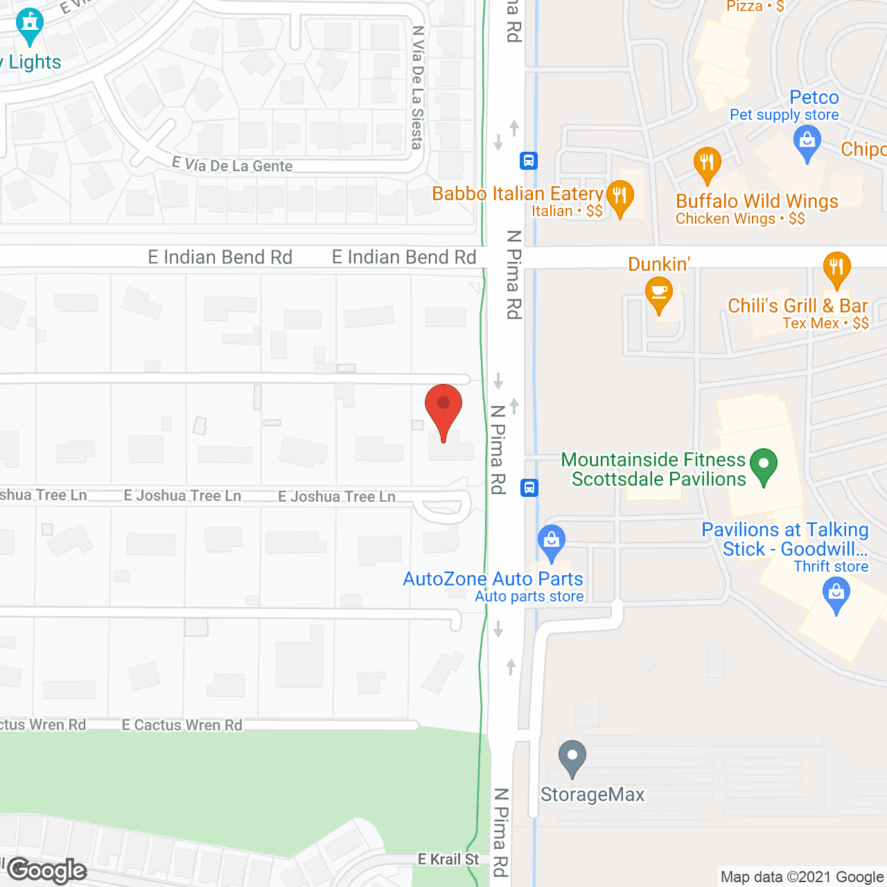 Map of the neighborhood around Calini's Adult Care Home