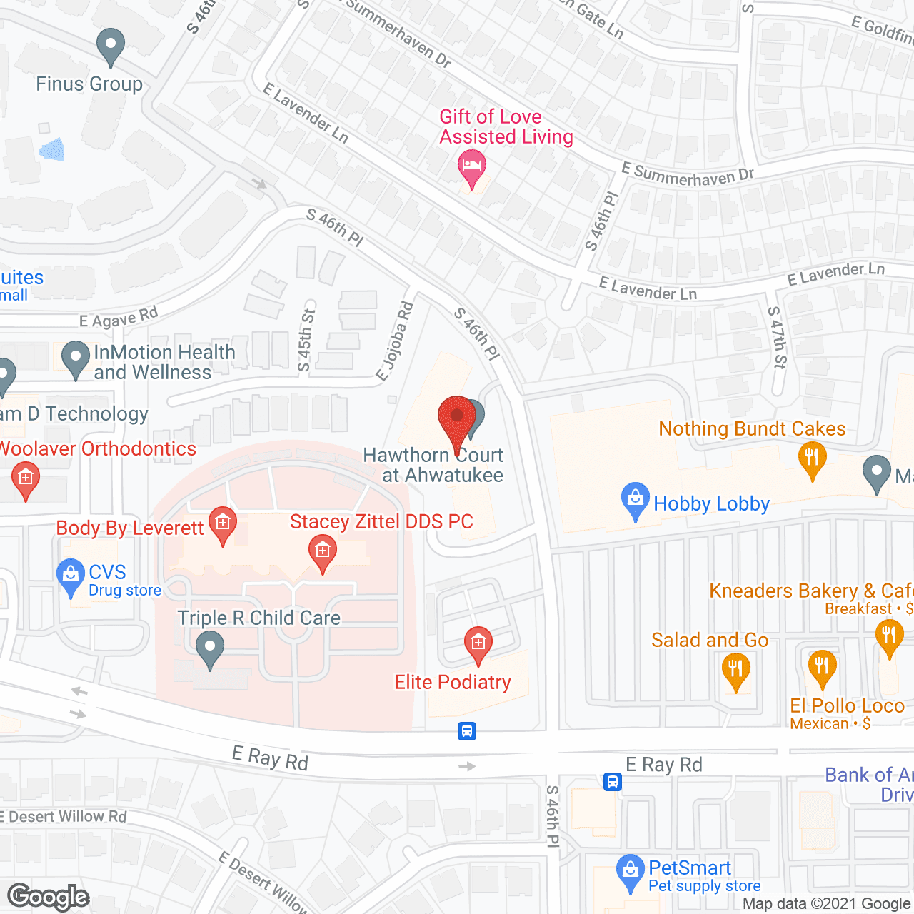 Map of the neighborhood around Hawthorn Court at Ahwatukee