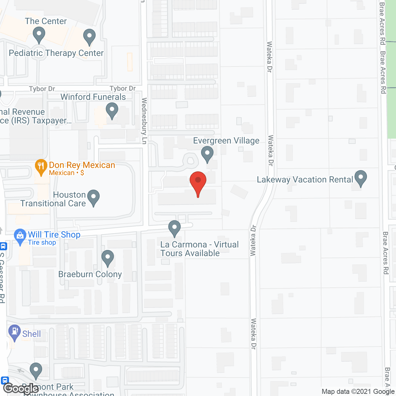 Map of the neighborhood around Evergreen Commons Inc