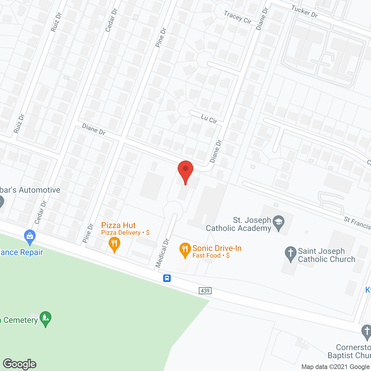 Map of the neighborhood around Bell Haven Nursing Ctr