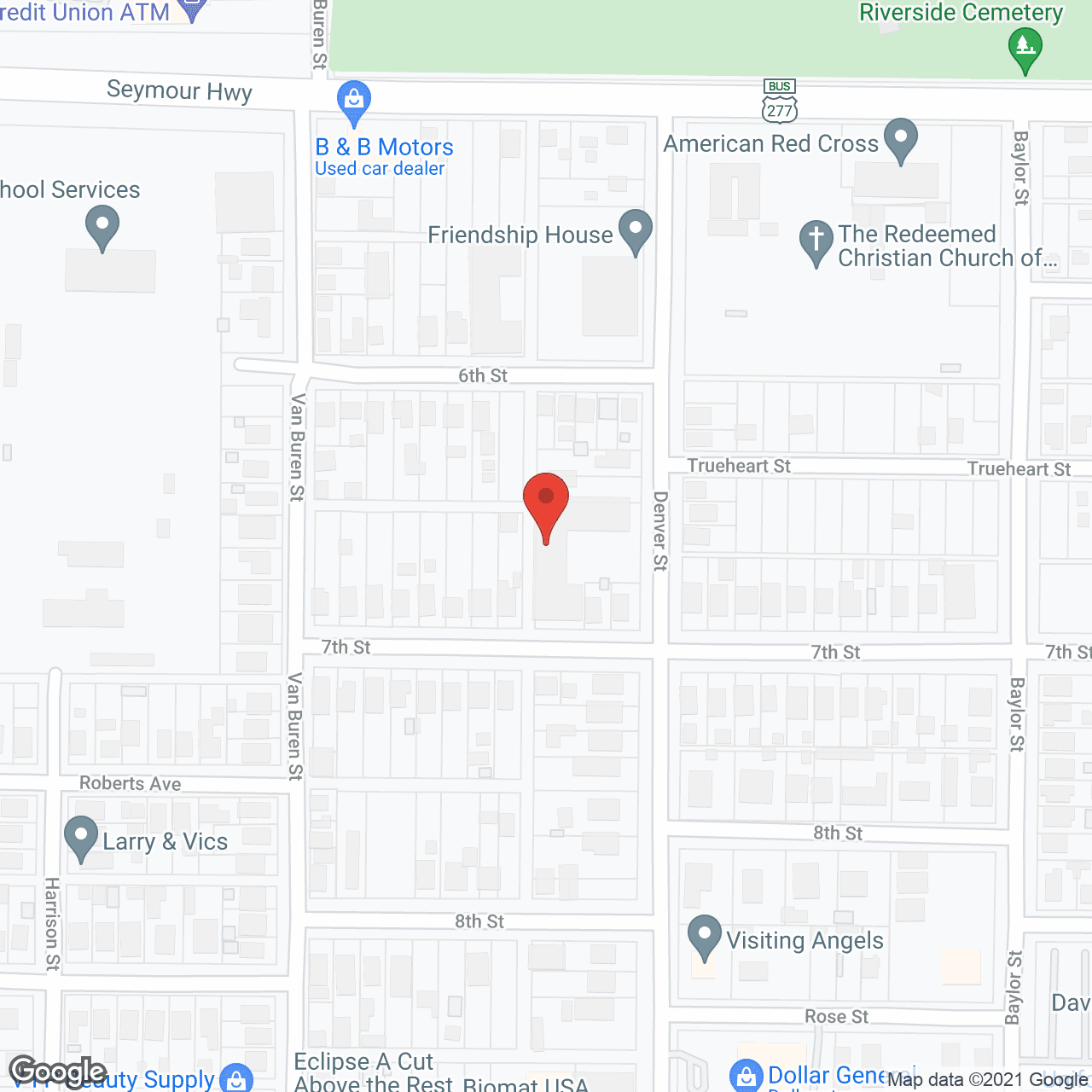 Map of the neighborhood around Denver Manor