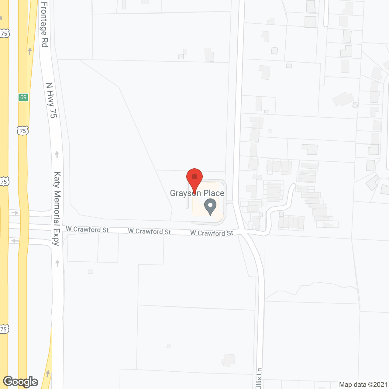 Map of the neighborhood around Grayson Court