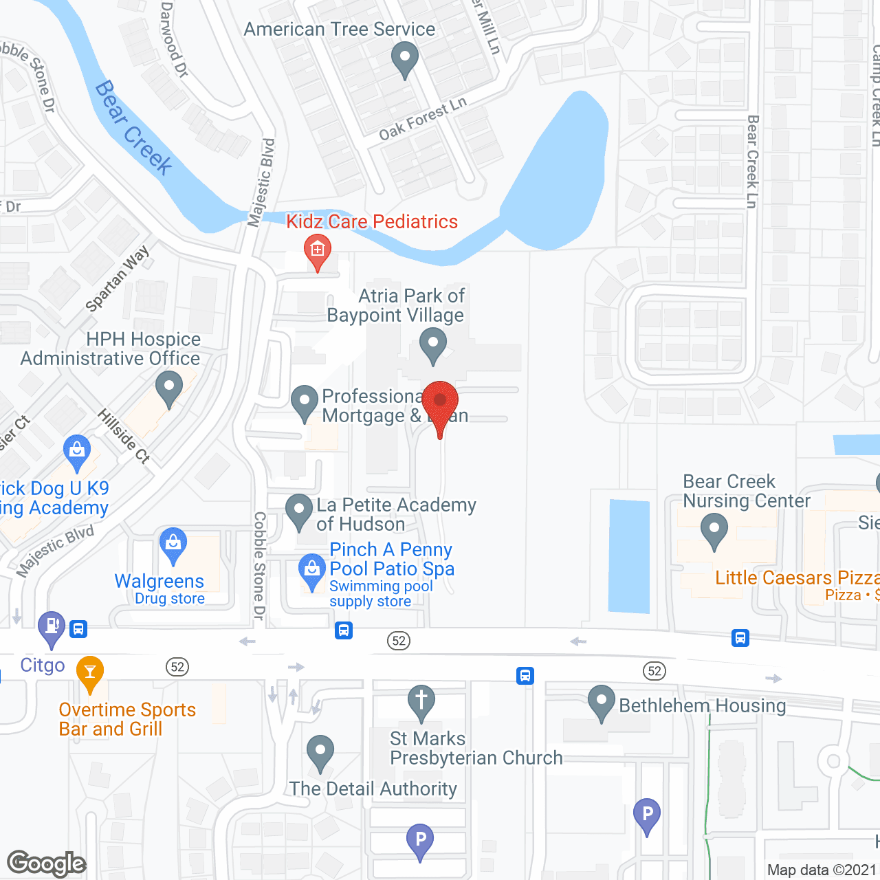 Map of the neighborhood around Vitality Living Baypoint Village