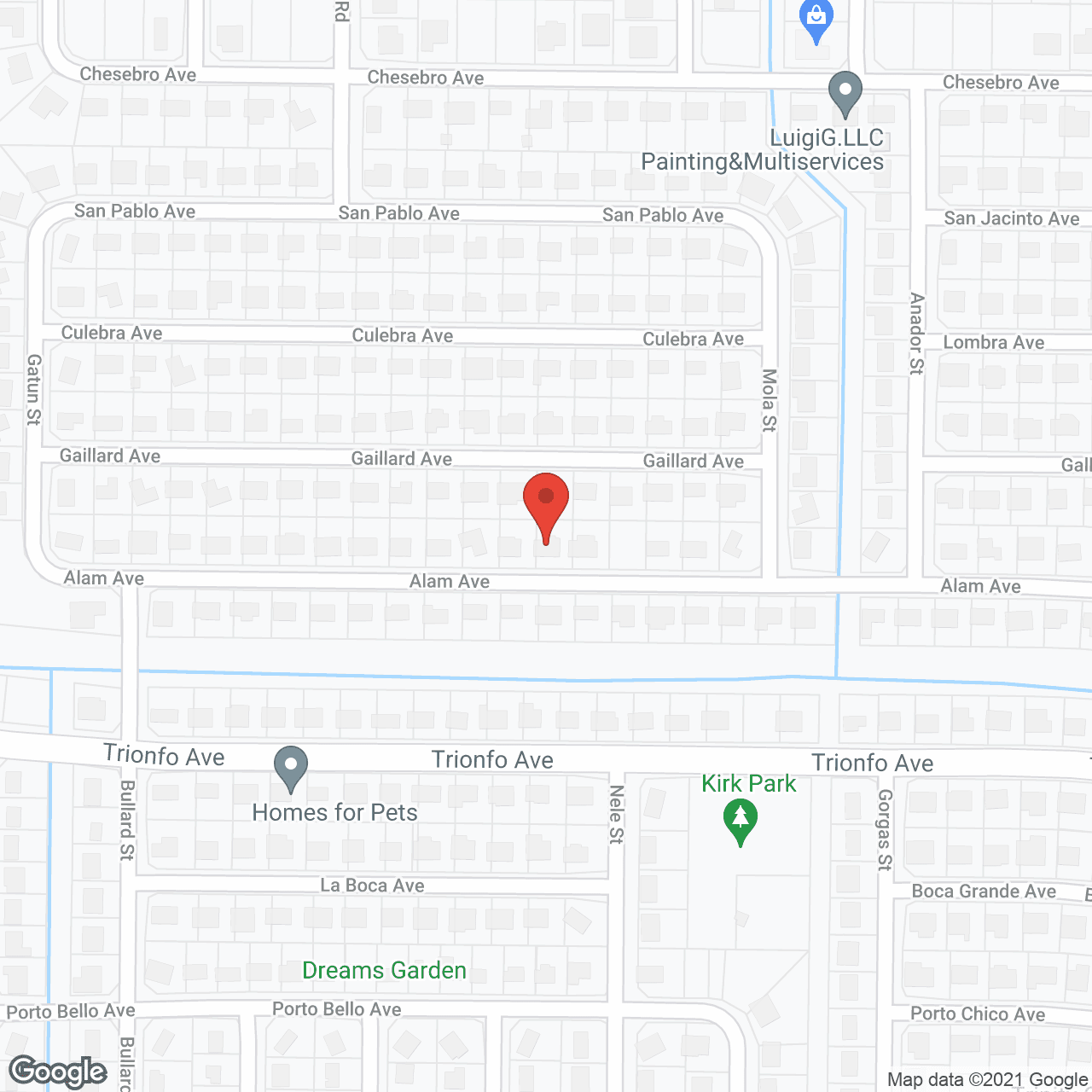 Map of the neighborhood around Joy of Living II