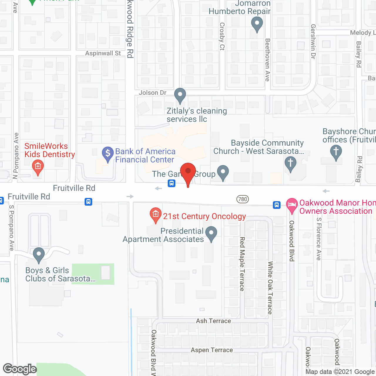 Map of the neighborhood around Heron House