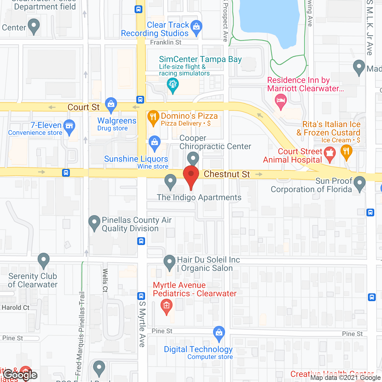 Map of the neighborhood around Prospect Towers of Clearwater