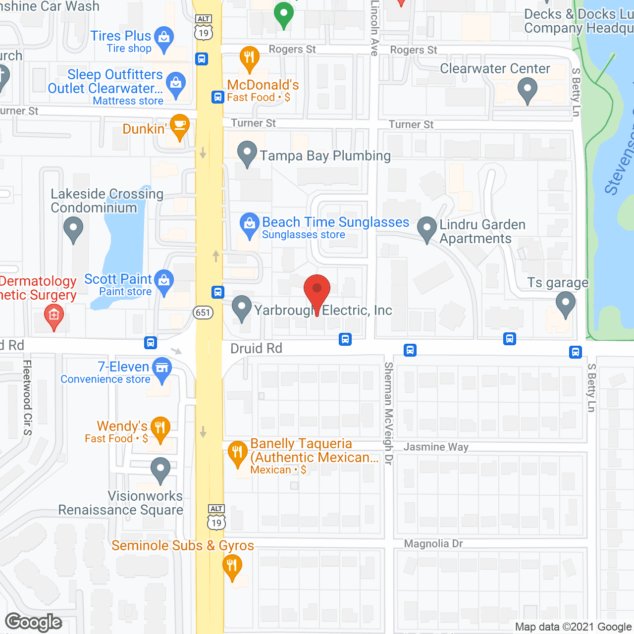 Map of the neighborhood around Druid Gardens