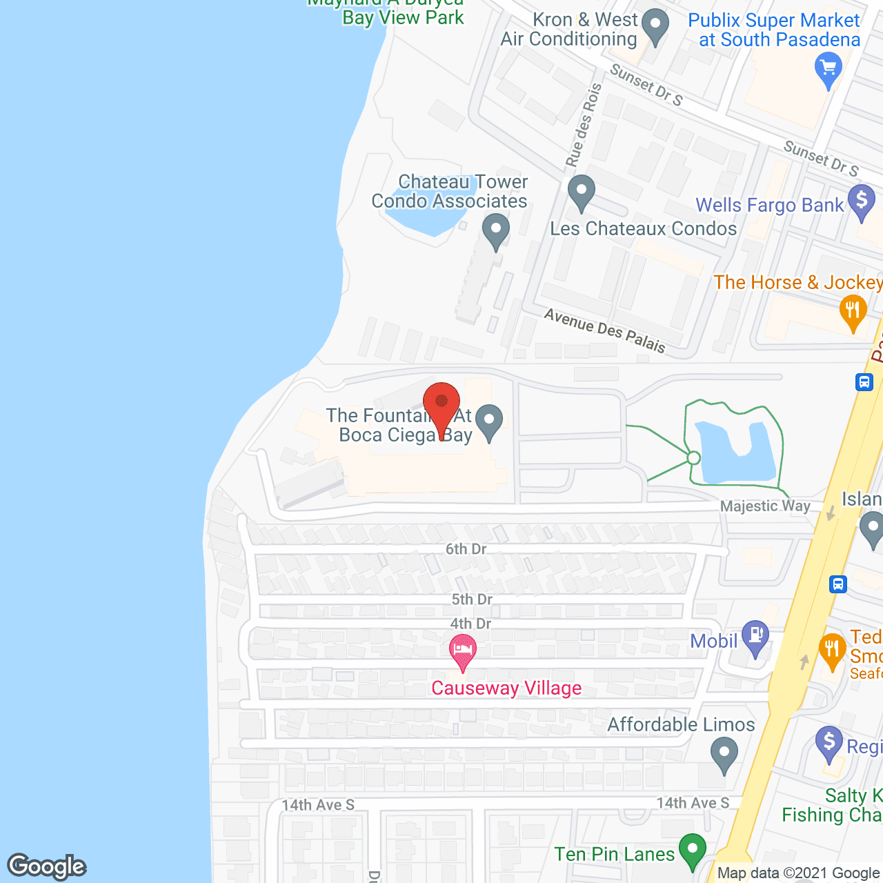 Map of the neighborhood around Elance at Pasadena