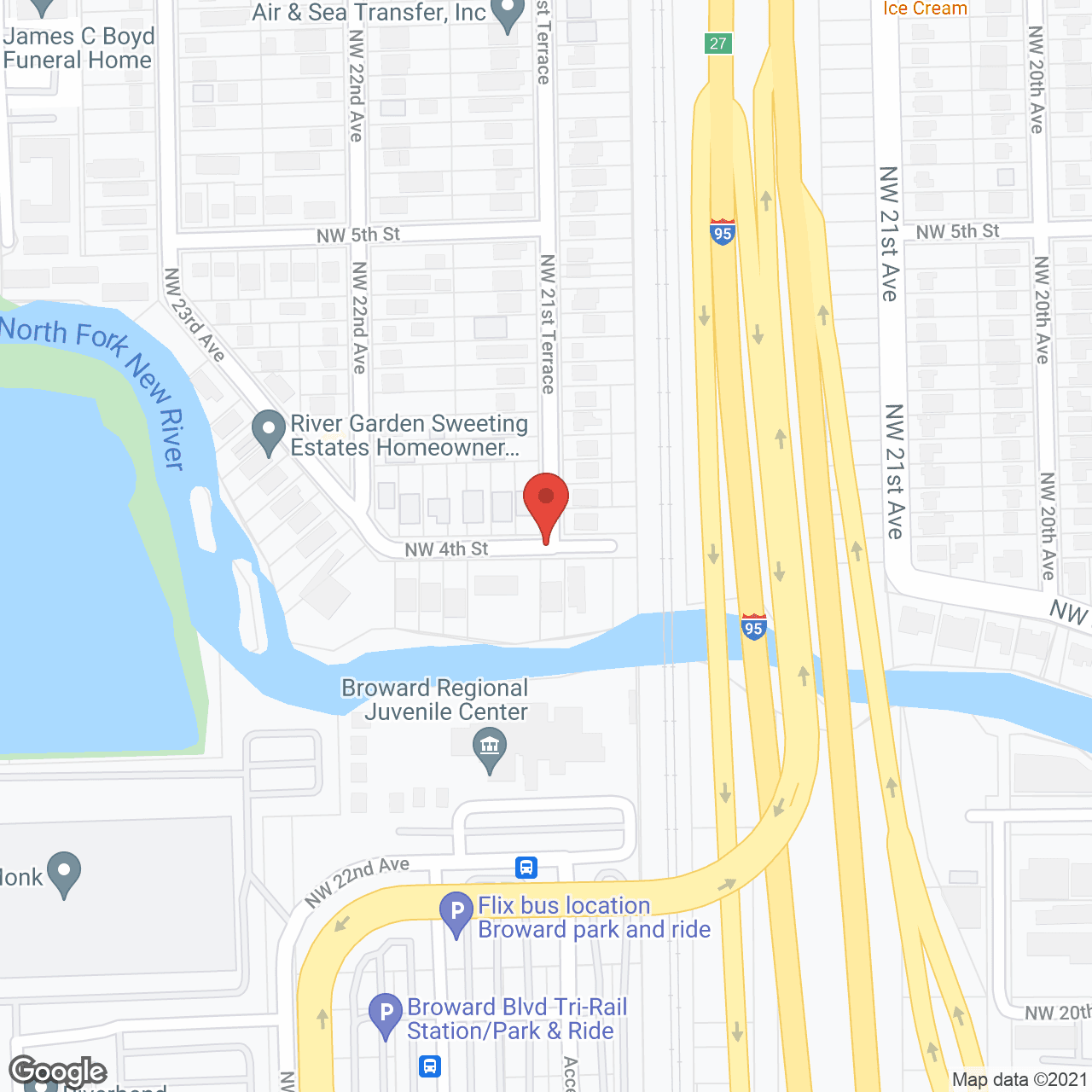 Map of the neighborhood around Henry's Retirement Ctr