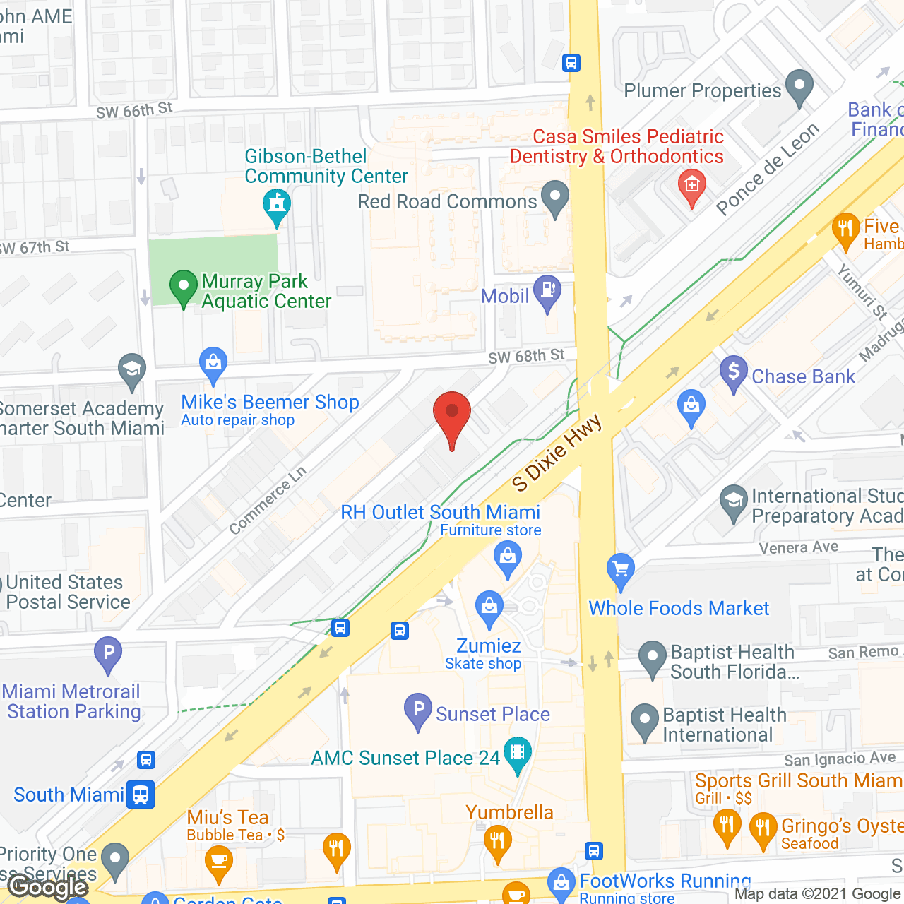Map of the neighborhood around Fellowship House
