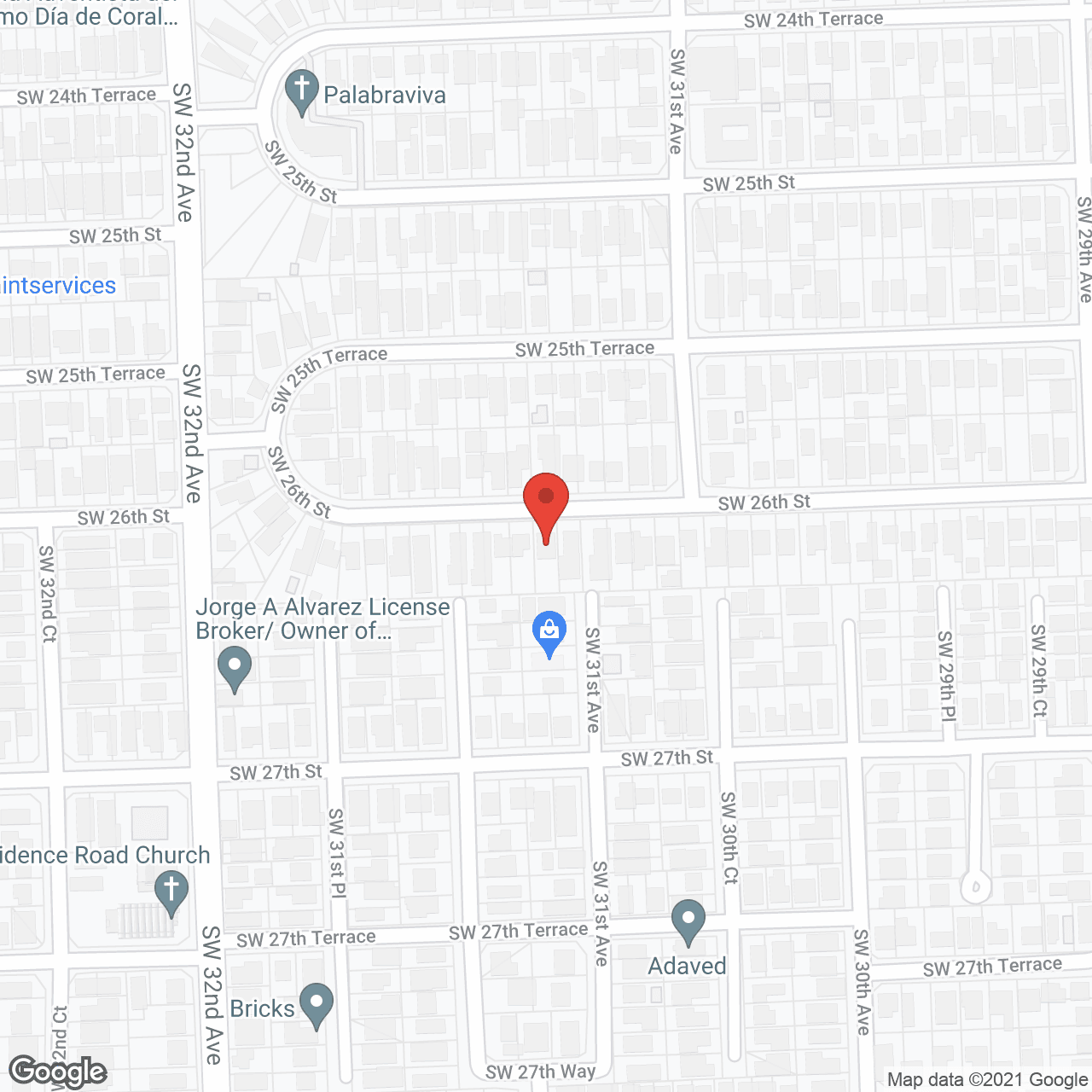 Map of the neighborhood around New Millennium Adult Care III