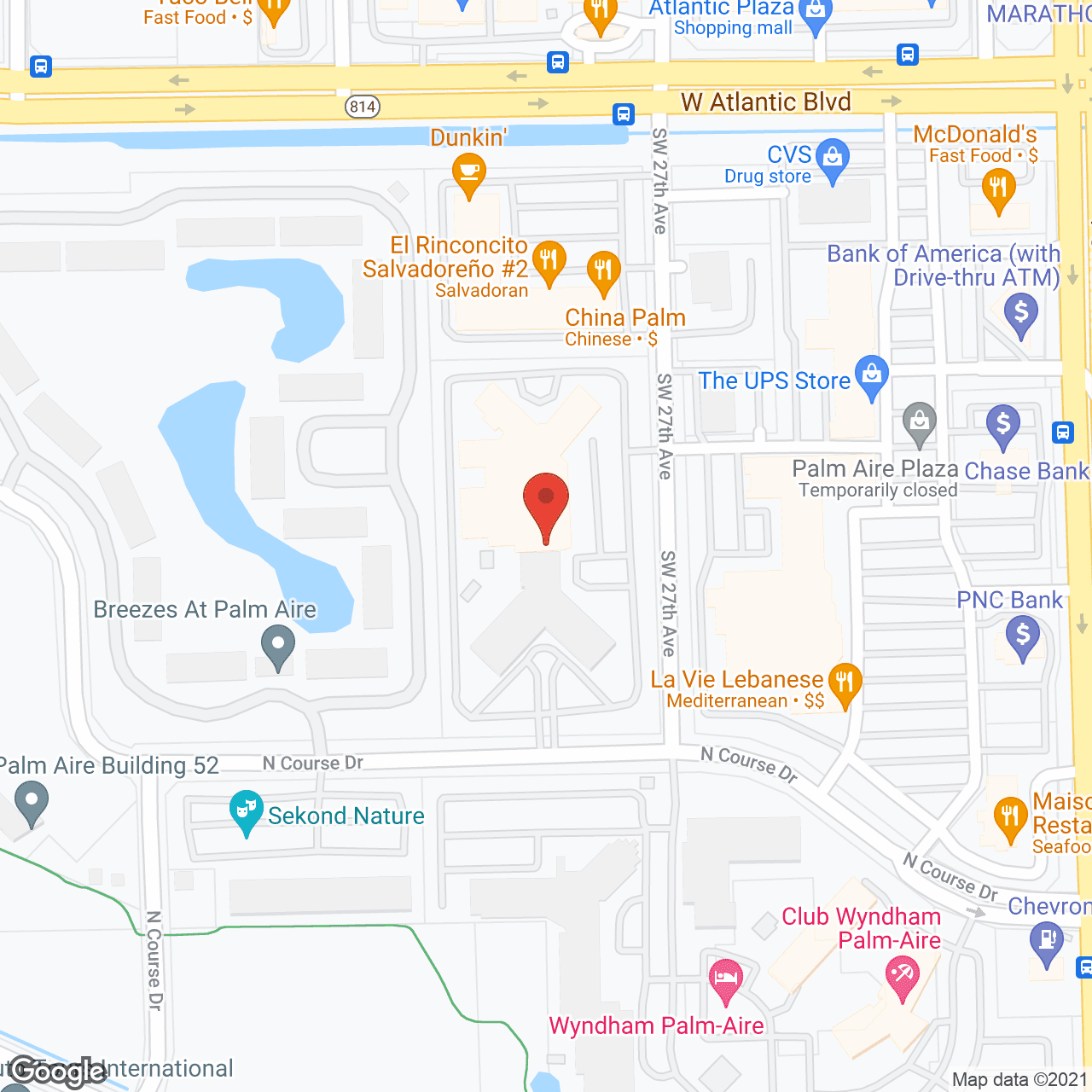 Map of the neighborhood around The Court at Palm Aire