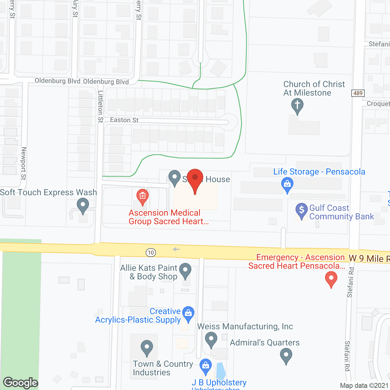 Map of the neighborhood around Sodalis Cantonment