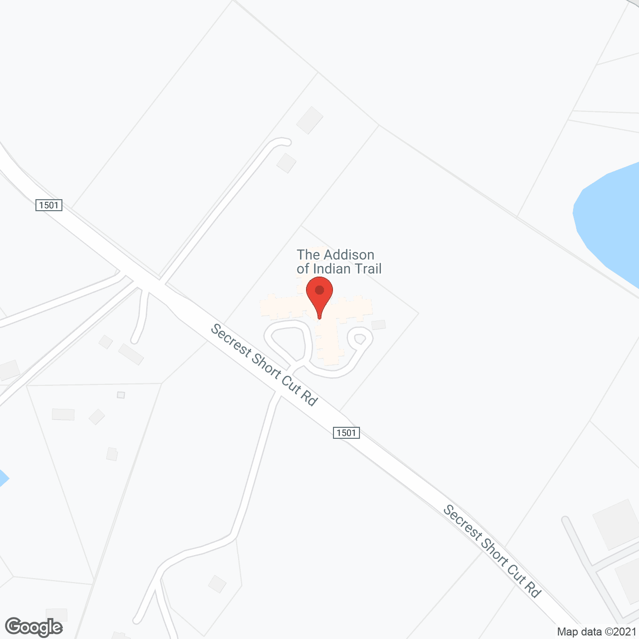 Map of the neighborhood around The Addison of Indian Trail